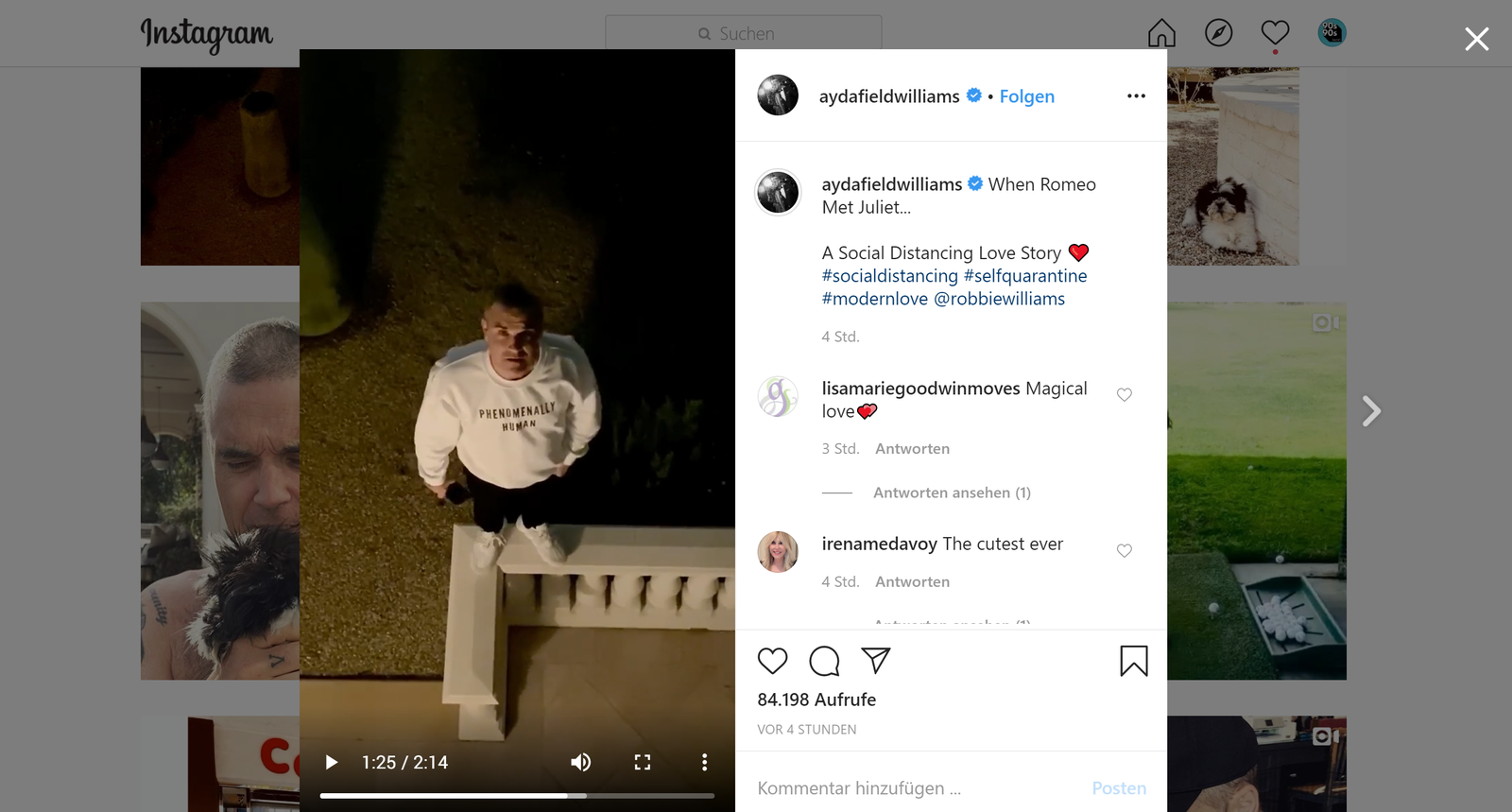 Robbie Williams Quarantäne