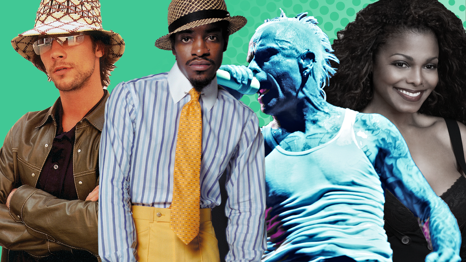 90s90s Club Hits Collage Jamiroquai/Outkast/Prodigy/Janet