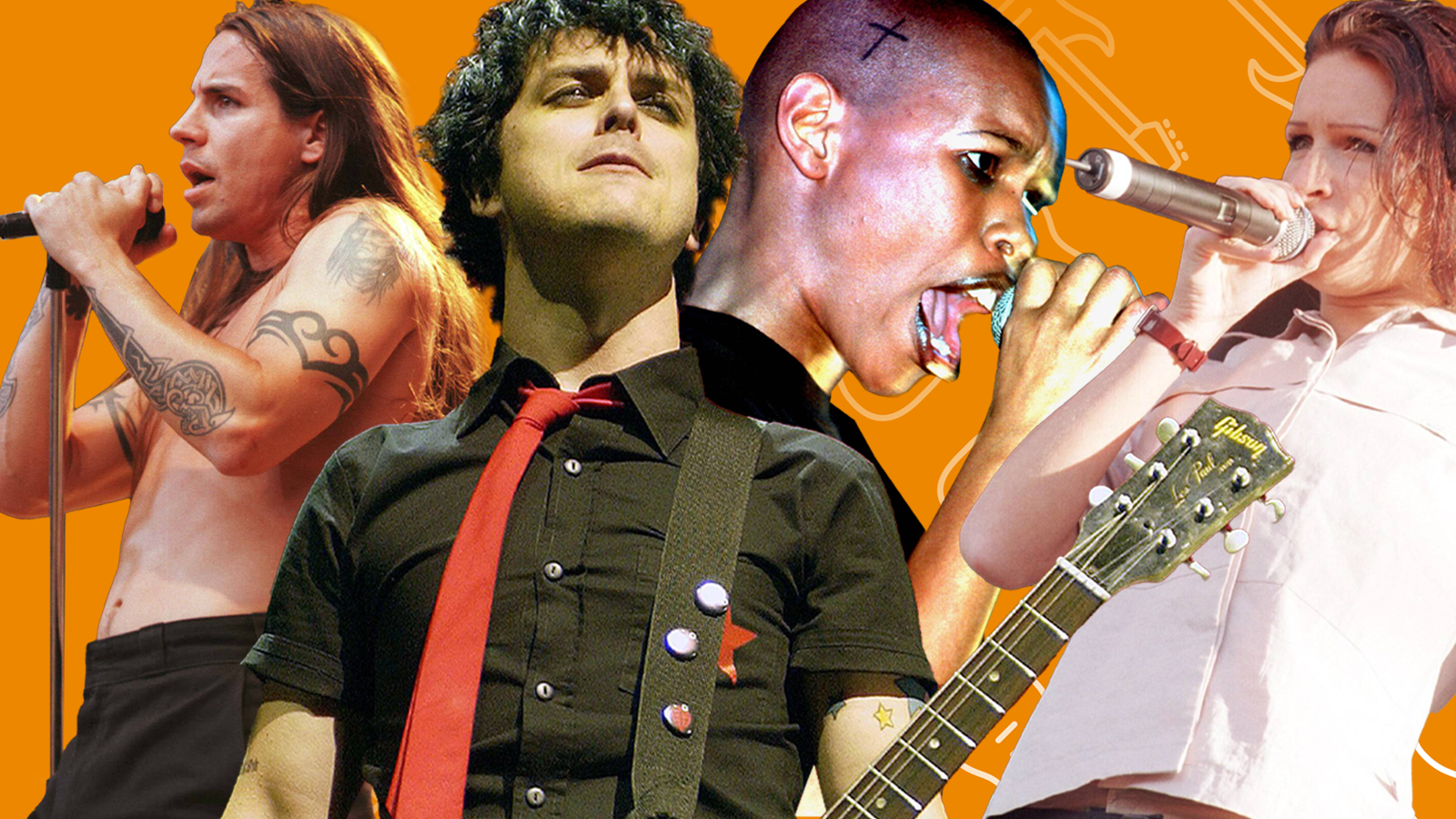 90s90s Rock Künstlercollage