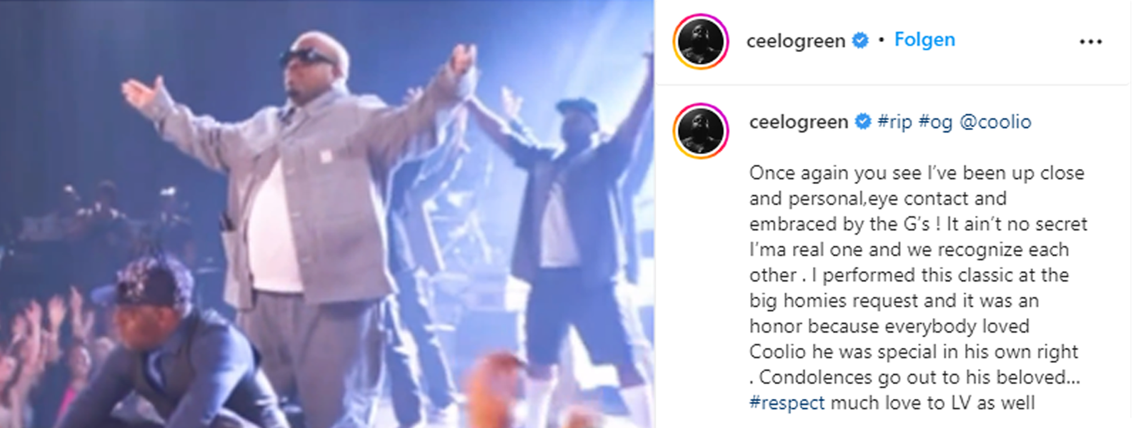 CeeLo Green zum Tod von Coolio