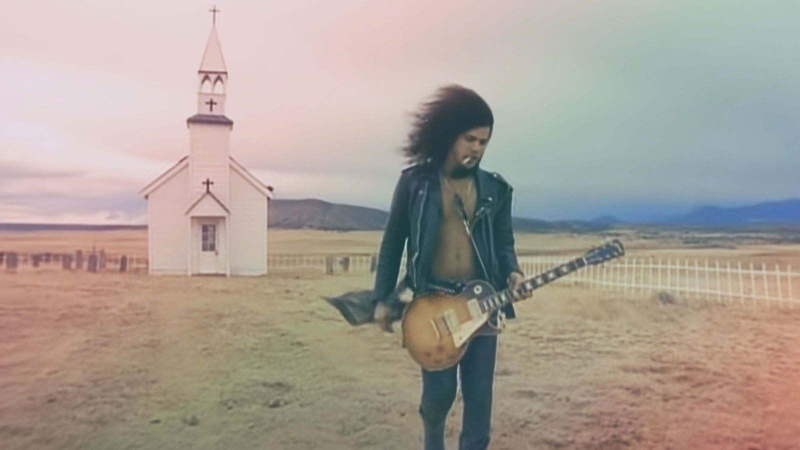 Gitarrist Slash im Guns N' Roses Musikvideo zu "November Rain"