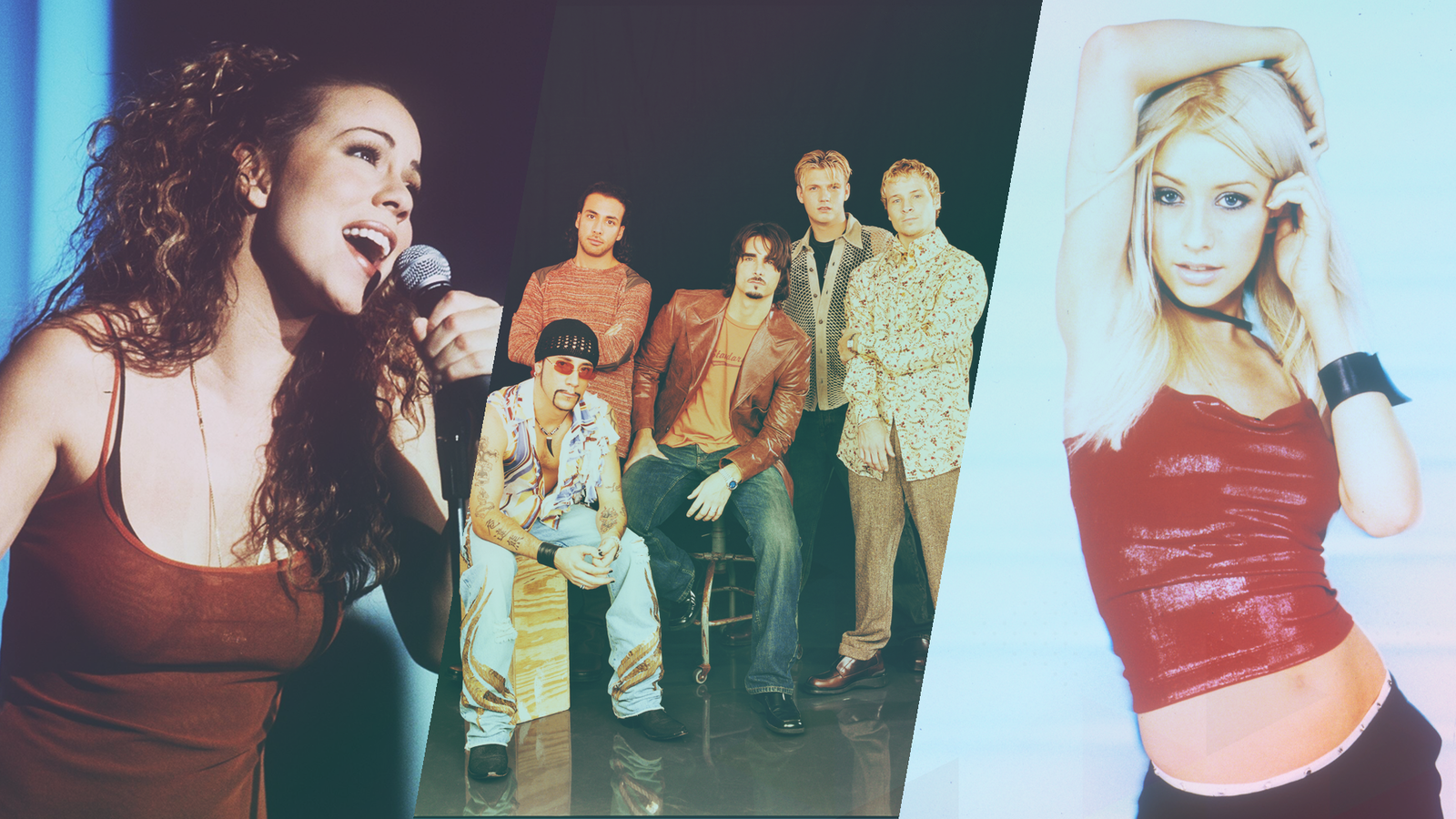 Mariah Carey, Backstreet Boys, Christina Aguilera