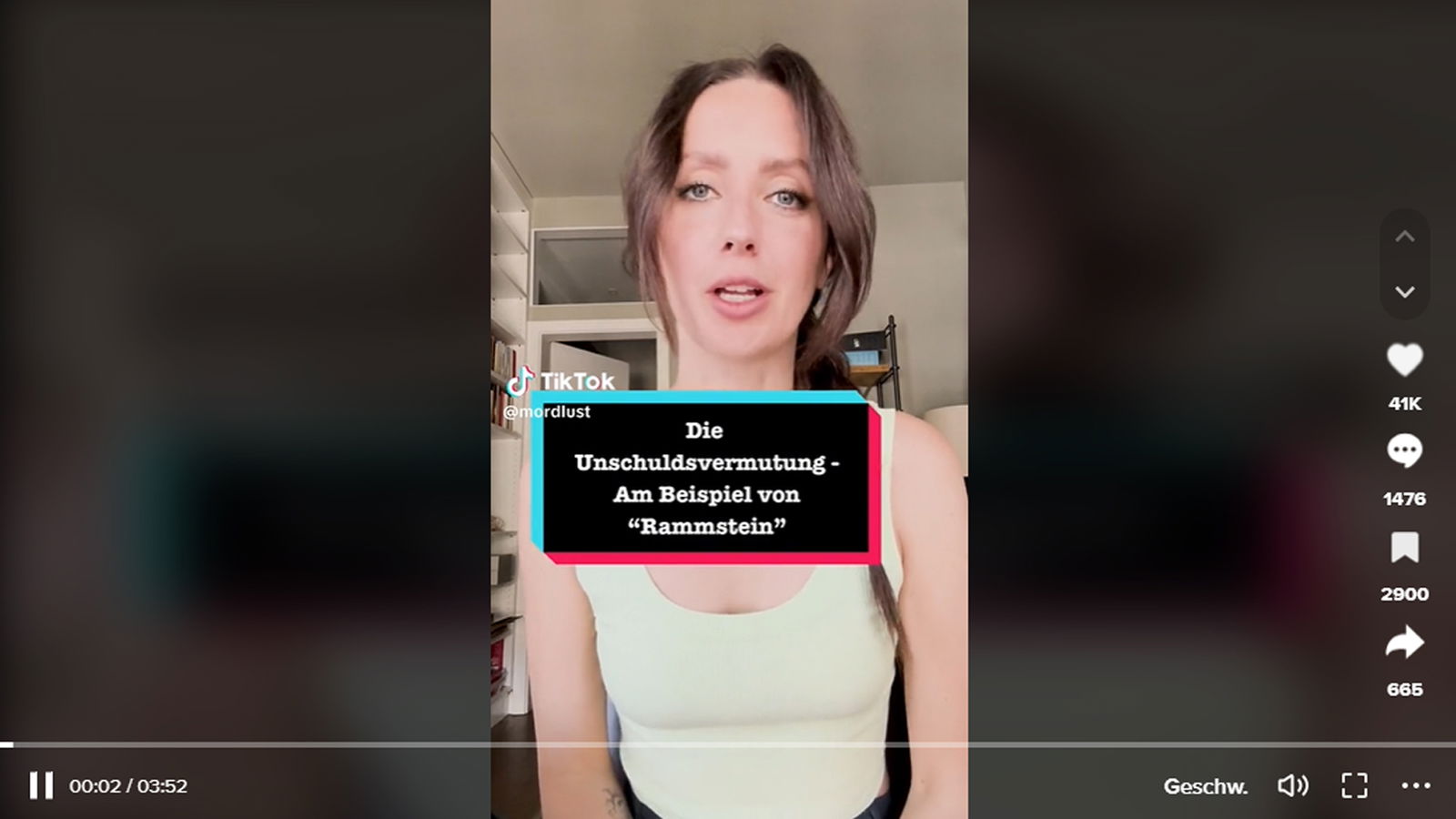 Paula Kraser von „mordlust“ auf TikTok