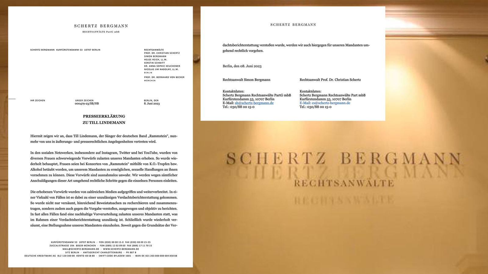 Presseerklärung zu Till Lindemann