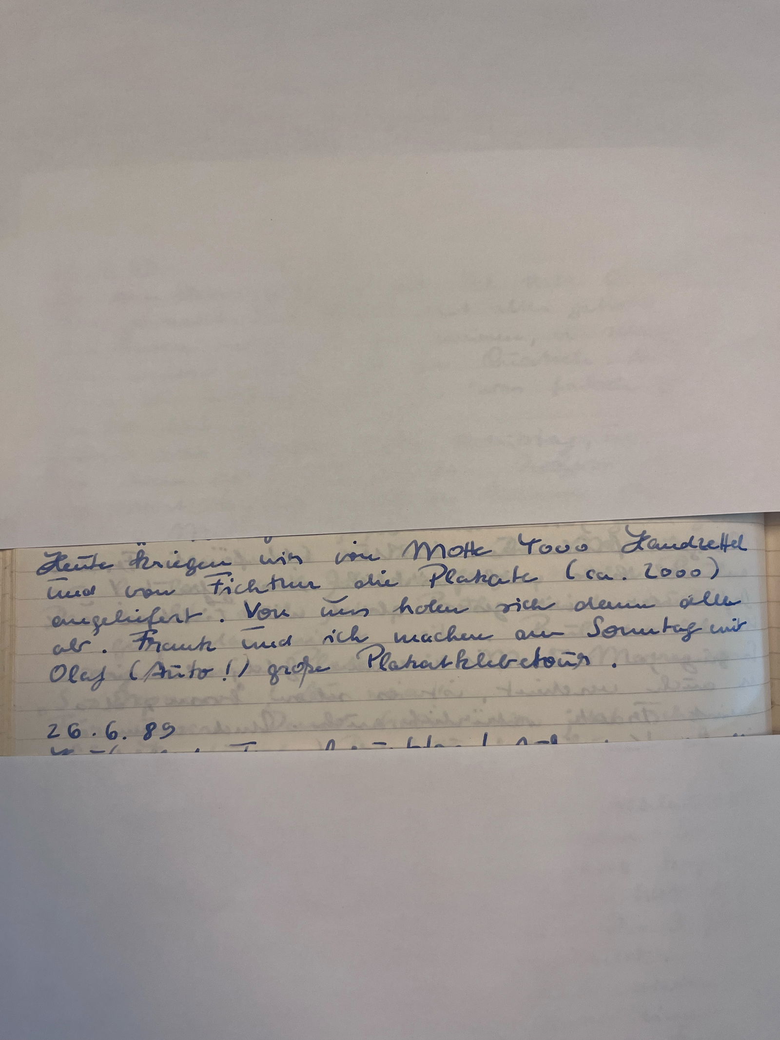 Tagebucheintrag von Miriam Scheffler