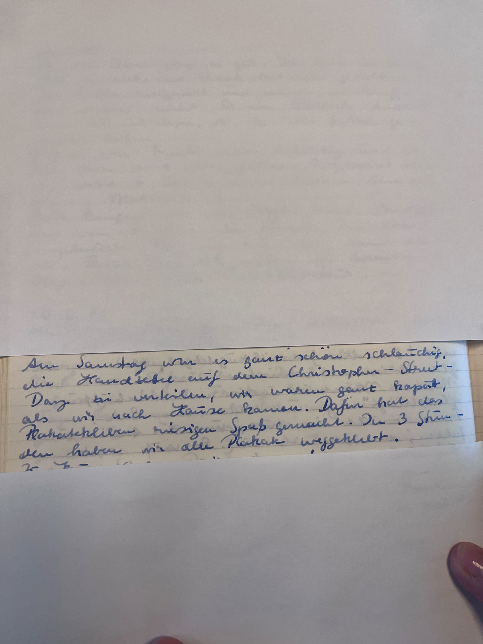 Tagesbucheintrag von Miriam Scheffler vom 26. Juni 1989