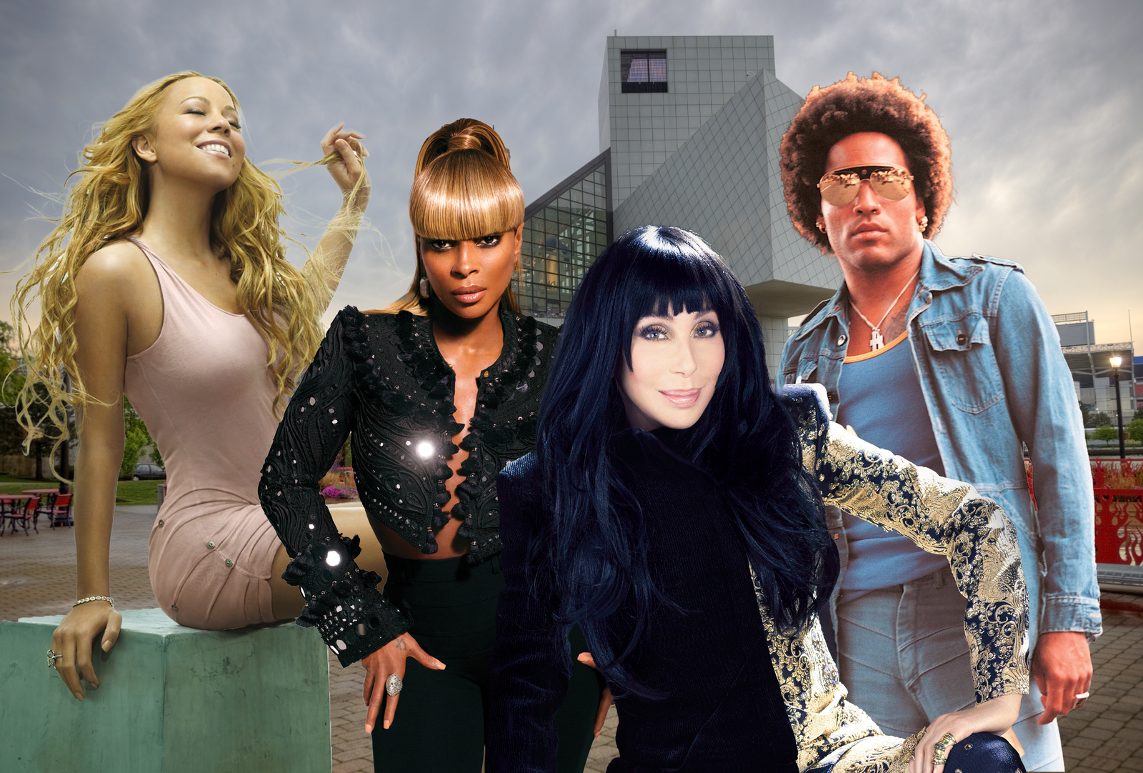 Die Rock & Roll Hall of Fame in Cleveland, Ohio / Mariah Carey / Mary J Blige / Cher / Lenny Kravitz