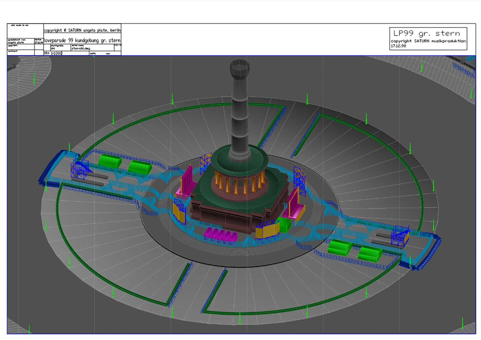 3D-Modell der Loveparade 1999 von Angelo Plate