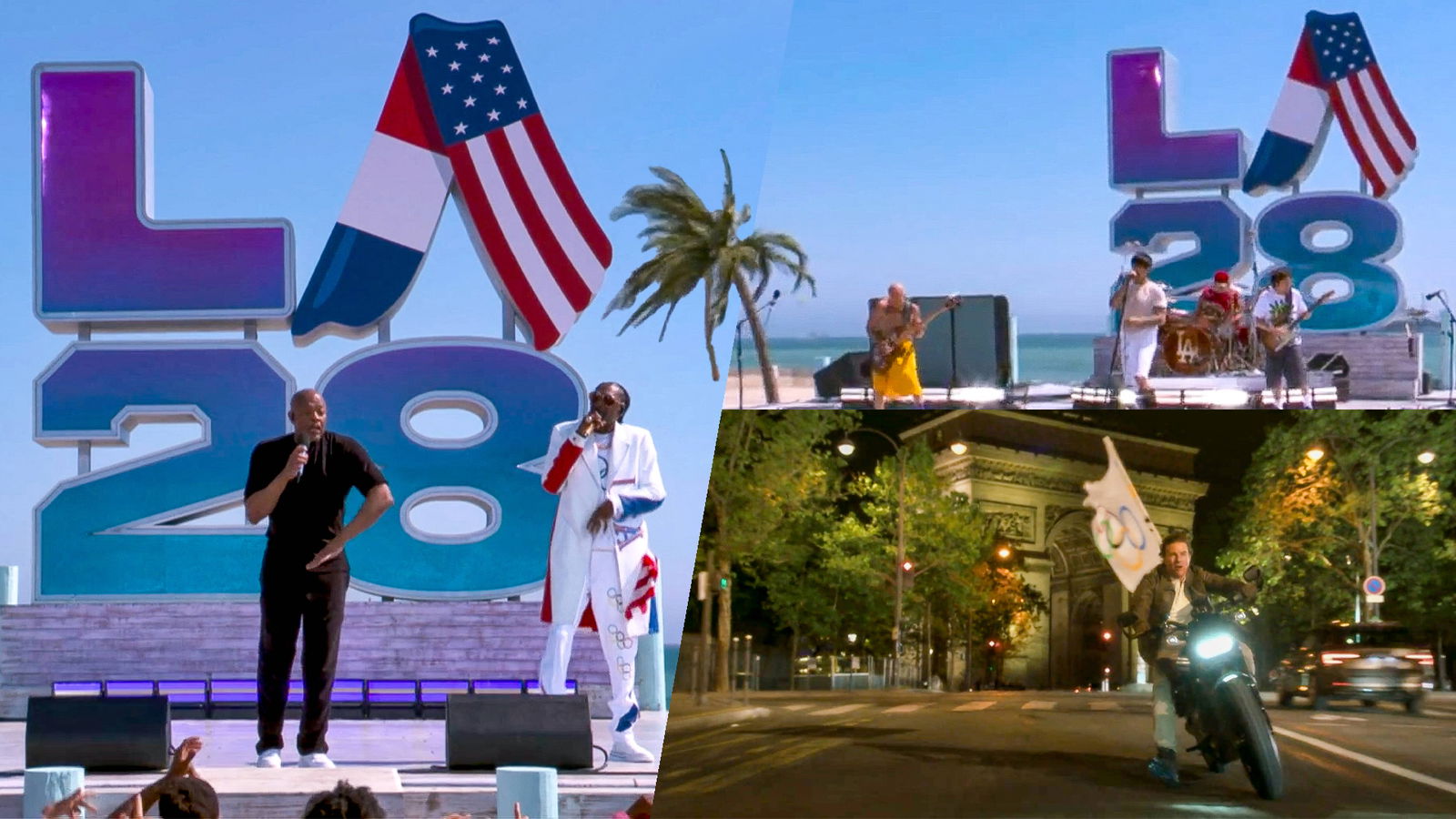 Dr. Dre, Snoop Dogg, die Red Hot Chili Peppers und Tom Cruise bei Olympia