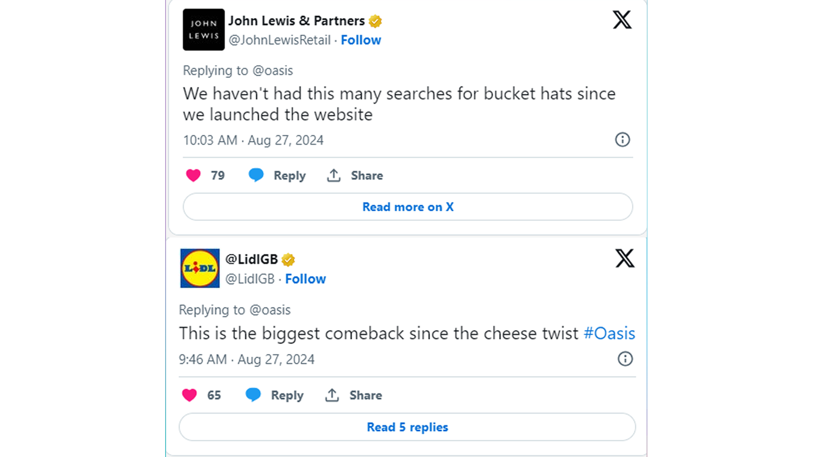 Posts von John Lewis & Lidl