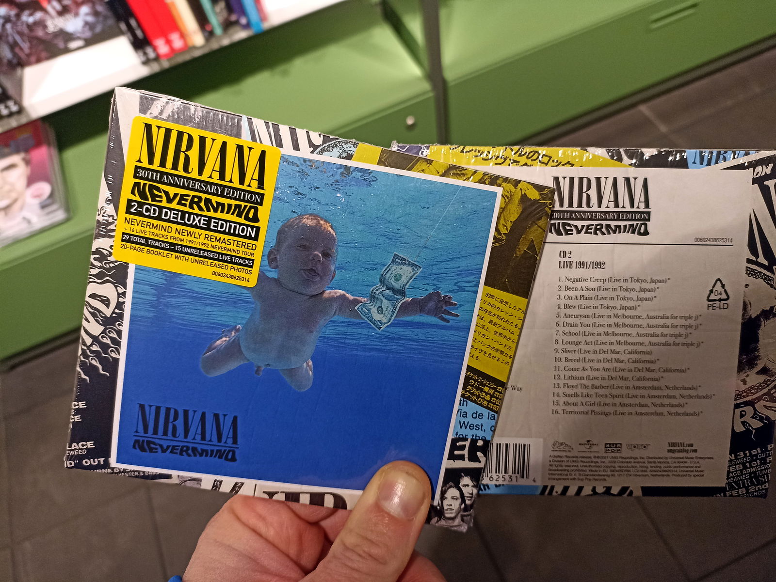 "Nevermind" in einer speziellen 2-Disc-Ausgabe mit Bonus-Live-CDs zum 30. Jubiläum der Veröffentlichung