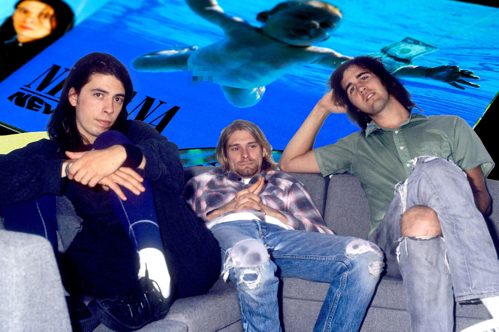 Collage: Nirvana vor dem "Nevermind"-Cover