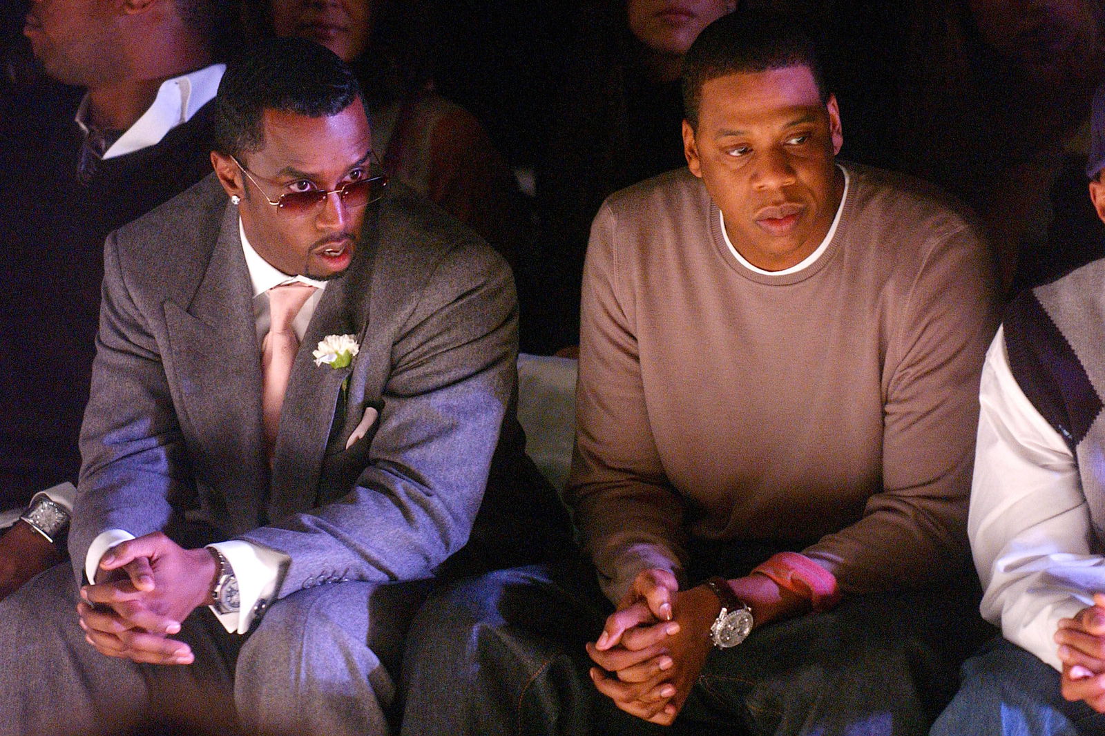 P. Diffy und Jay-Z 2005 bei einer Fashionshow in New Yoork