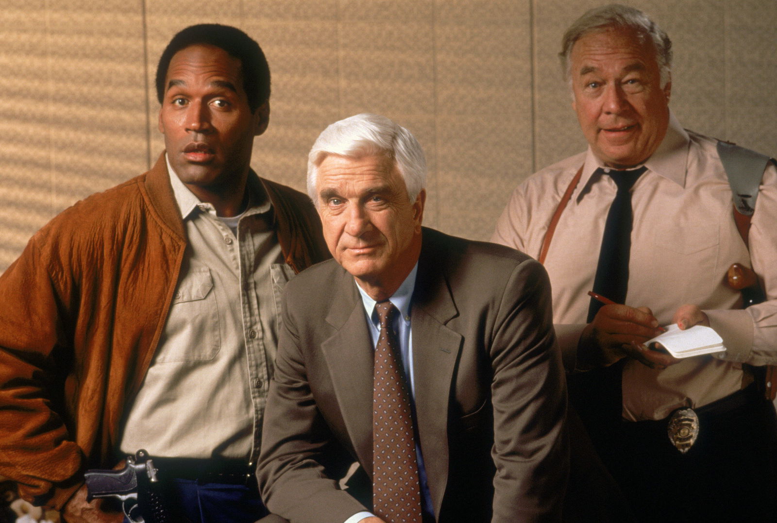 O.J. Simpson, Leslie Nielsen, George Kennedy, (The Naked Gun, 1991)