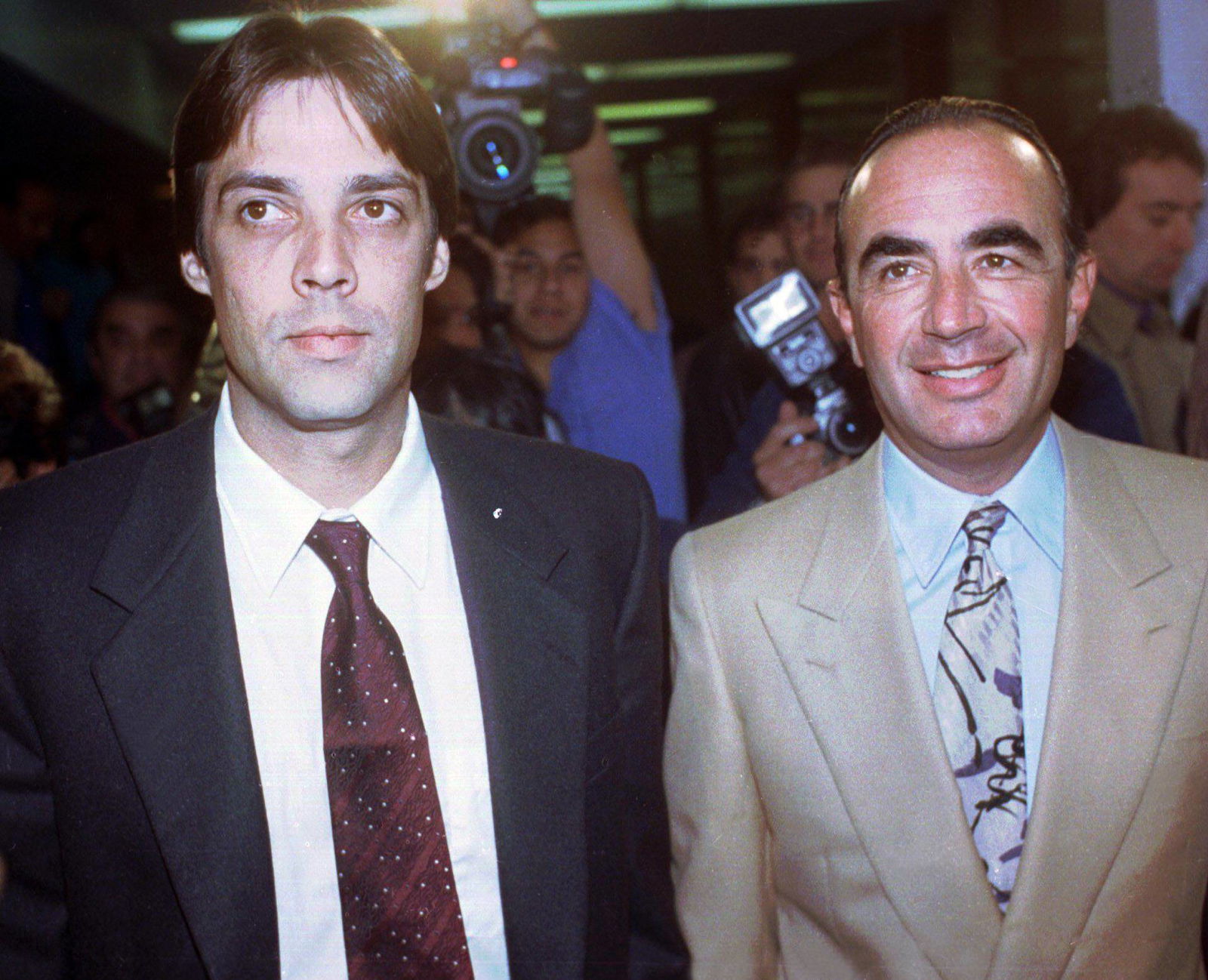 Christian Brando mit seinem Anwalt Robert Shapiro (1990)
