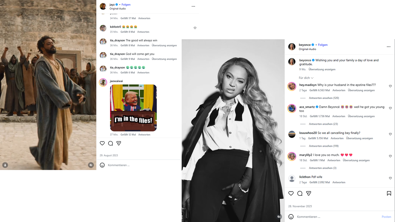 Jay-Z & Beyoncße bei Instagram