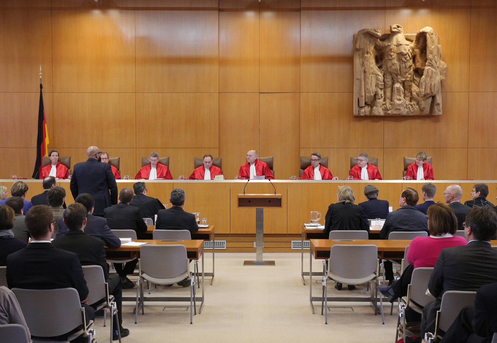 Bundesverfassungsgericht, 1. Senat, mündliche Verhandlung in Sachen Sampling (2015)