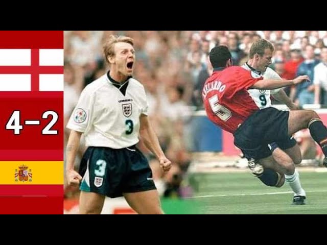 England 0-0 (4 x 2) Spain (Alan Shearer, Gascoigne) ●UEFA Euro 1996 Extended Goals & Highlights