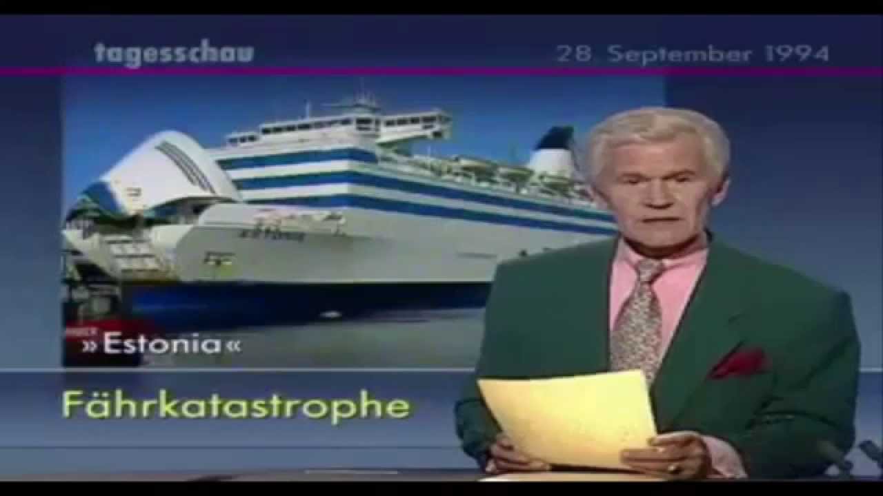 TAGESSCHAU zum Untergang der Estonia am 28. September 1994